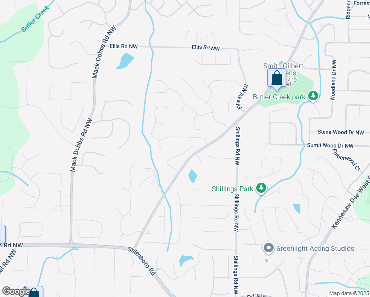 map of restaurants, bars, coffee shops, grocery stores, and more near 2081 Stone Pointe Drive Northwest in Kennesaw