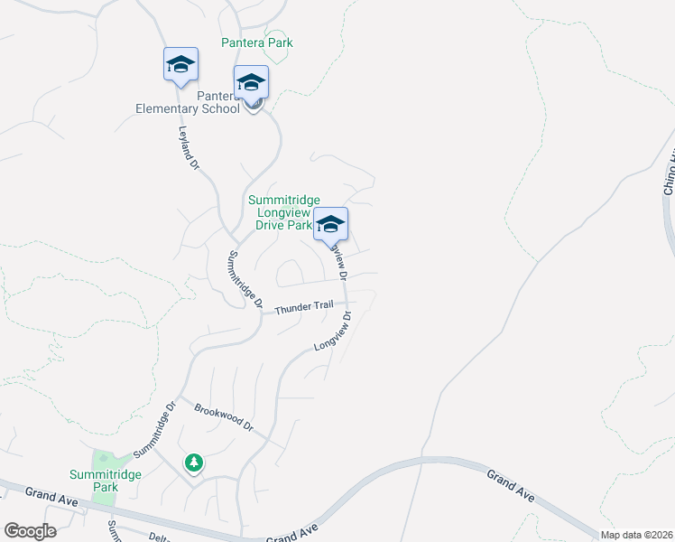 map of restaurants, bars, coffee shops, grocery stores, and more near 971 Longview Drive in Diamond Bar