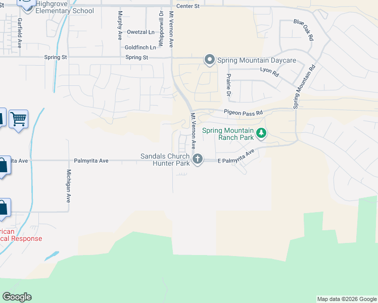 map of restaurants, bars, coffee shops, grocery stores, and more near 20083 Cold Canyon Court in Riverside
