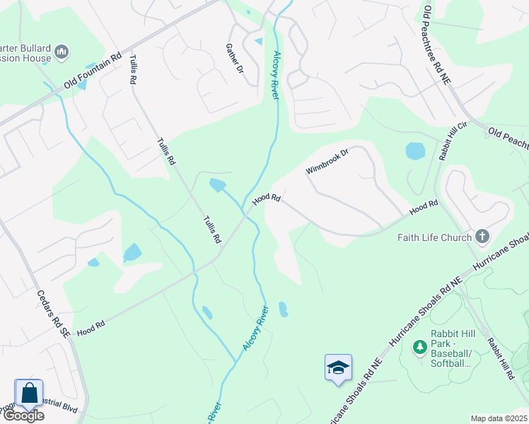 map of restaurants, bars, coffee shops, grocery stores, and more near 1768 Hood Road in Dacula