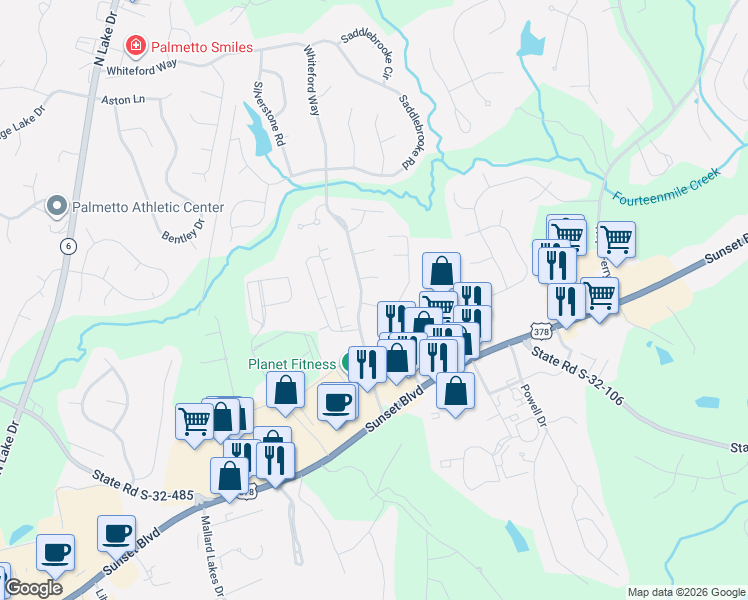map of restaurants, bars, coffee shops, grocery stores, and more near 516 Bradfield Court in Lexington