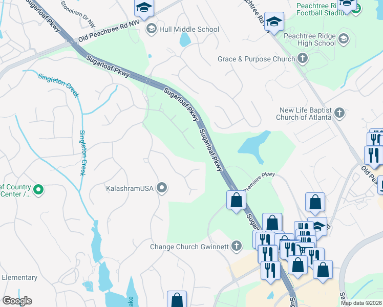 map of restaurants, bars, coffee shops, grocery stores, and more near 3086 Bagley Passage in Duluth