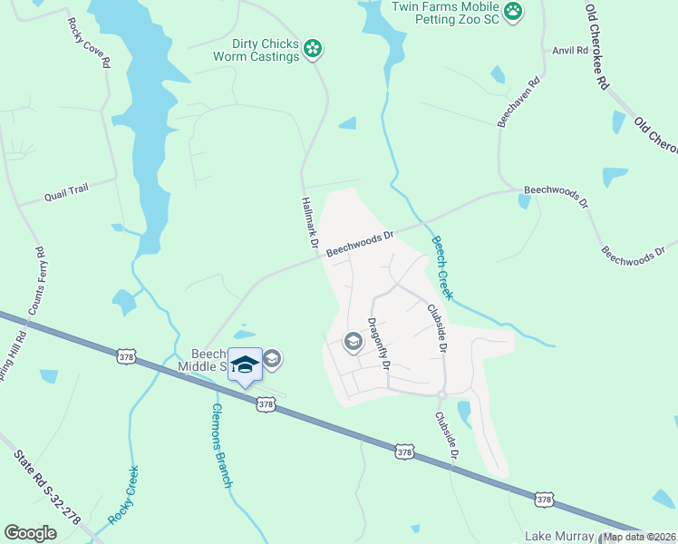 map of restaurants, bars, coffee shops, grocery stores, and more near 515 Lightning Bug Court in Lexington