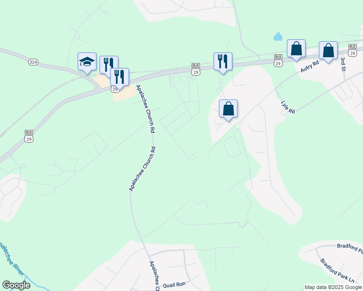 map of restaurants, bars, coffee shops, grocery stores, and more near 340 Auburn Valley Way in Auburn