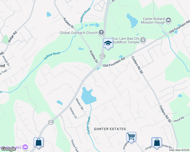 map of restaurants, bars, coffee shops, grocery stores, and more near 1164 Nathan Mauldin Drive Northeast in Lawrenceville