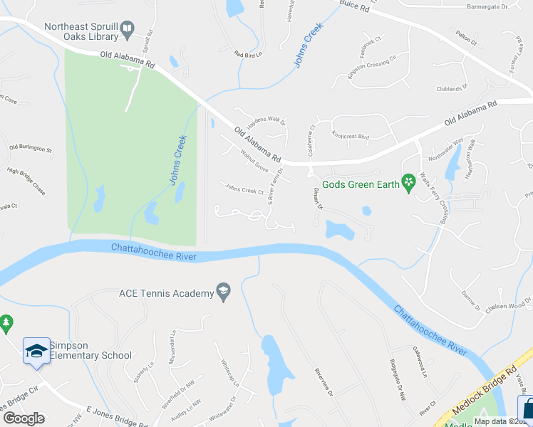 map of restaurants, bars, coffee shops, grocery stores, and more near 800 Stethem Ferry Road in Alpharetta