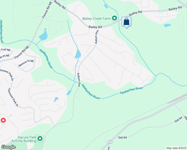 map of restaurants, bars, coffee shops, grocery stores, and more near 465 Roland Manor Drive in Dacula