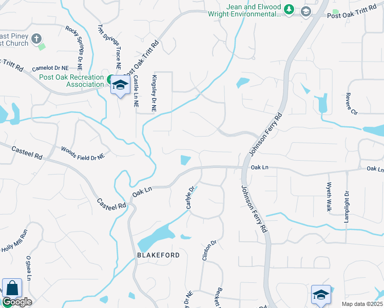 map of restaurants, bars, coffee shops, grocery stores, and more near 3780 Bays Ferry Way in Marietta