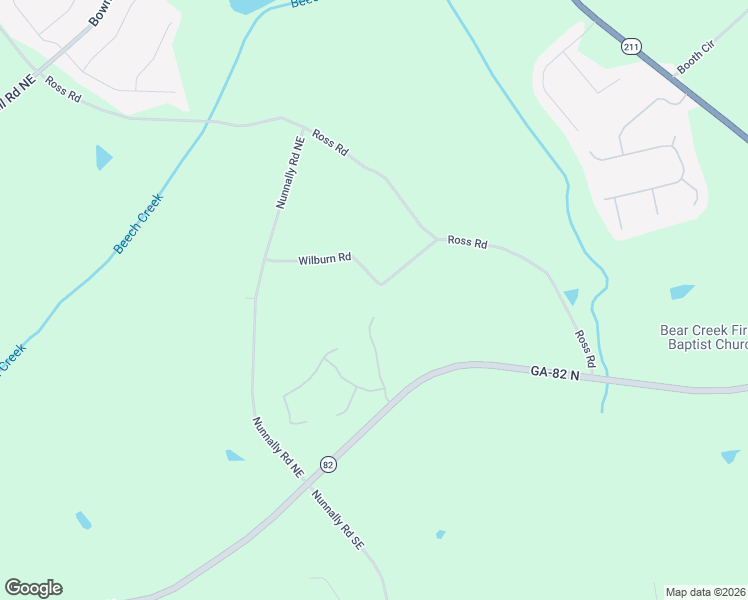 map of restaurants, bars, coffee shops, grocery stores, and more near 1242 Wilburn Road in Winder