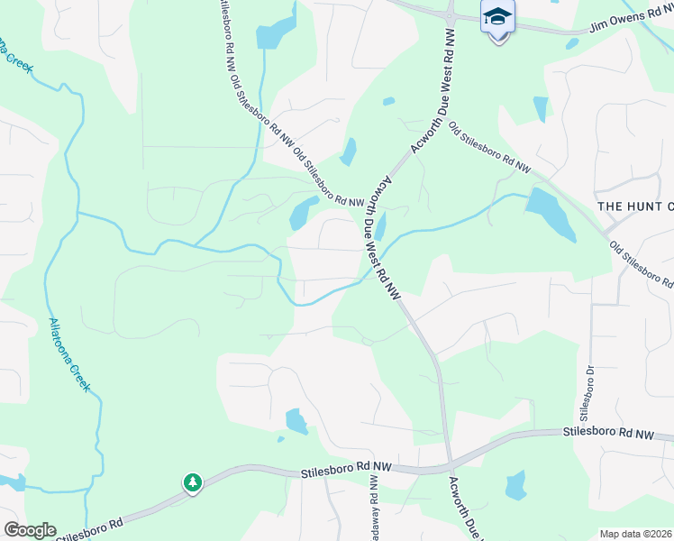 map of restaurants, bars, coffee shops, grocery stores, and more near 4417 Sterling Pointe Drive in Kennesaw