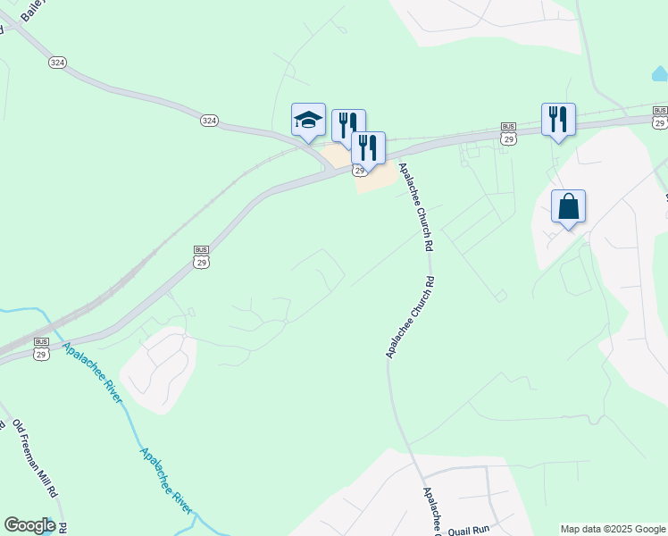 map of restaurants, bars, coffee shops, grocery stores, and more near 258 Station Overlook Drive in Auburn