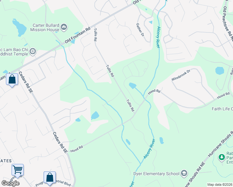 map of restaurants, bars, coffee shops, grocery stores, and more near 931 Tullis Road in Lawrenceville