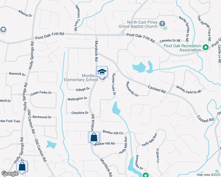 map of restaurants, bars, coffee shops, grocery stores, and more near 2330 Sumter Lake Drive in Marietta