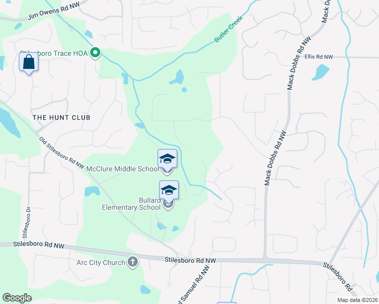 map of restaurants, bars, coffee shops, grocery stores, and more near 2102 Rocky Falls Ct NW in Kennesaw