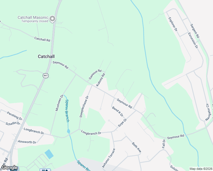 map of restaurants, bars, coffee shops, grocery stores, and more near 3045 Kubota Road in Dalzell