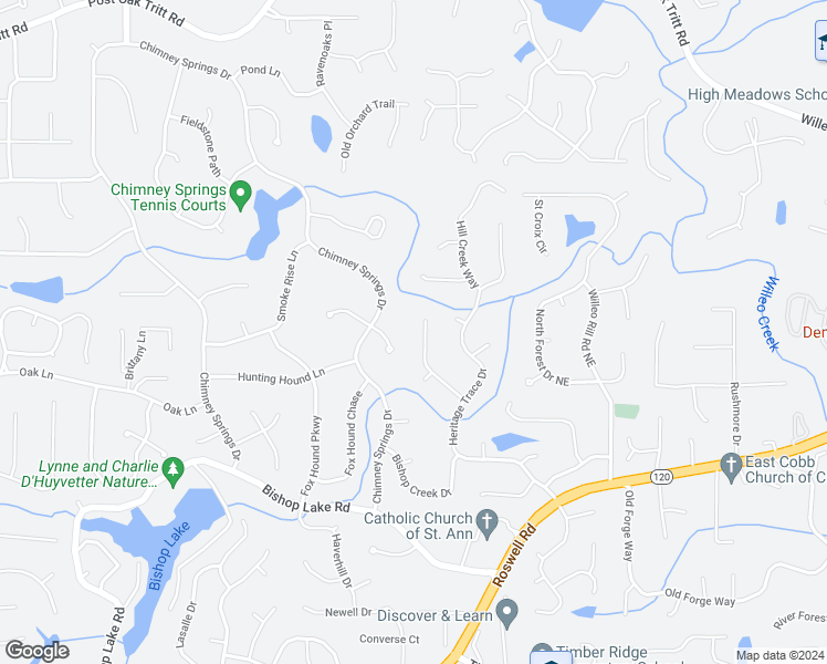 map of restaurants, bars, coffee shops, grocery stores, and more near 2167 Heritage Trace Lane in Marietta