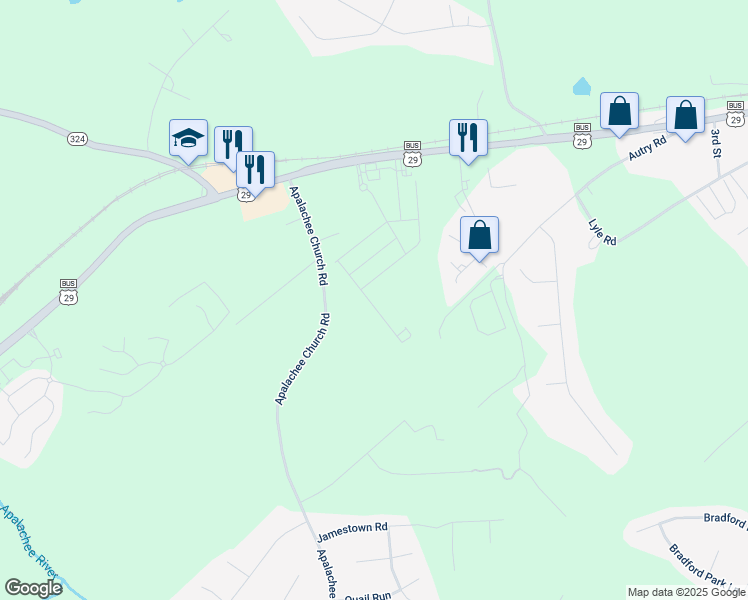 map of restaurants, bars, coffee shops, grocery stores, and more near 300 Auburn Valley Way in Auburn