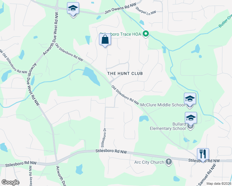 map of restaurants, bars, coffee shops, grocery stores, and more near 2093 Cezar Drive in Kennesaw