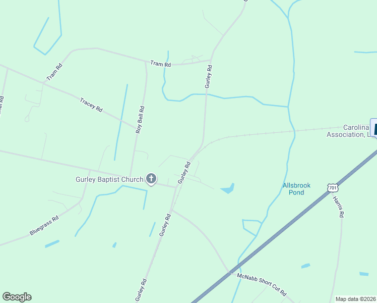 map of restaurants, bars, coffee shops, grocery stores, and more near 3384 Gurley Road in Loris