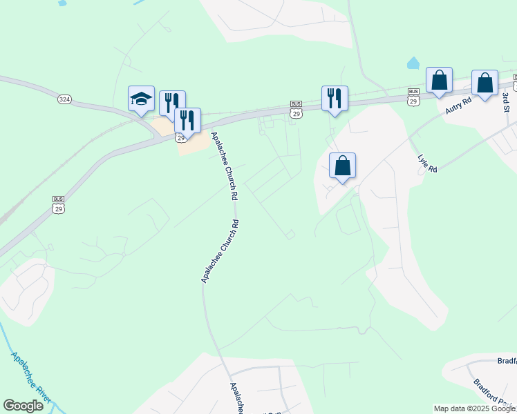 map of restaurants, bars, coffee shops, grocery stores, and more near 263 Auburn Valley Way in Auburn