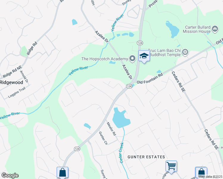map of restaurants, bars, coffee shops, grocery stores, and more near 1349 Nathan Mauldin Drive Northeast in Lawrenceville