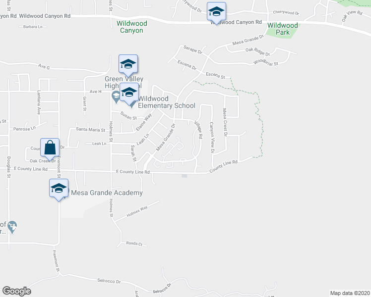 map of restaurants, bars, coffee shops, grocery stores, and more near 36202 Ginger Tree Trail in Yucaipa