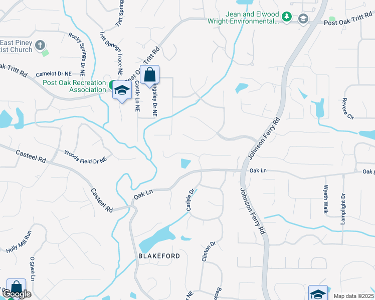 map of restaurants, bars, coffee shops, grocery stores, and more near 3761 Bays Ferry Way in Marietta