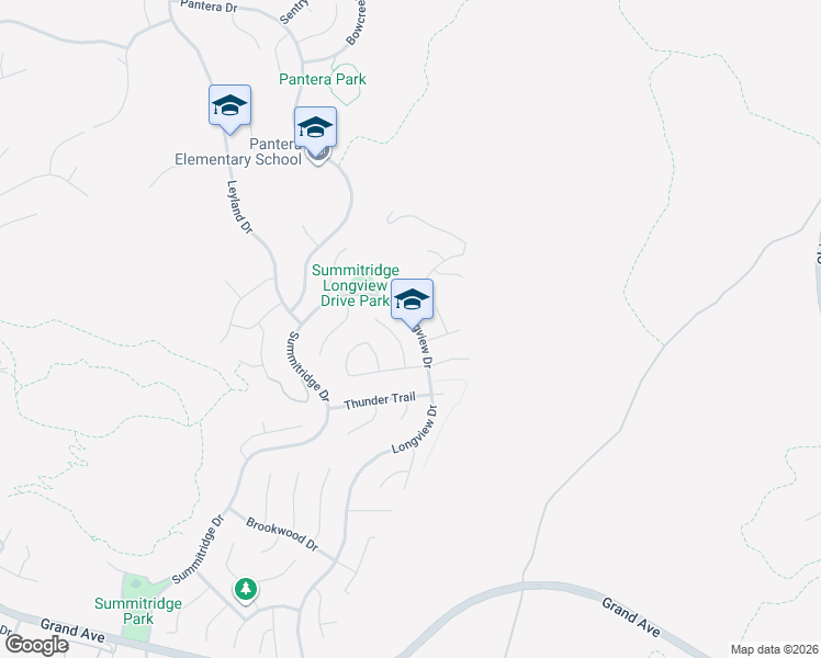 map of restaurants, bars, coffee shops, grocery stores, and more near 947 Longview Drive in Diamond Bar