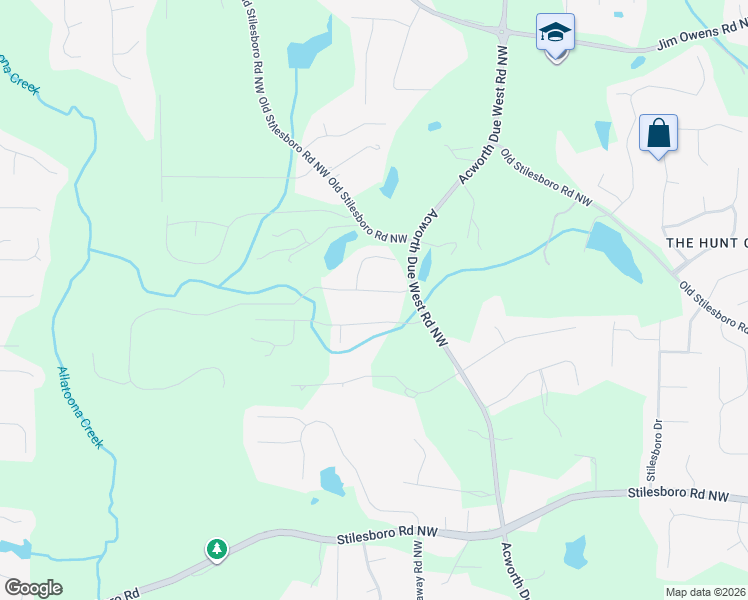 map of restaurants, bars, coffee shops, grocery stores, and more near 4417 Sterling Pointe Drive in Kennesaw