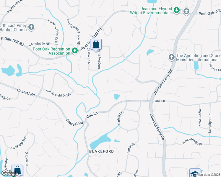 map of restaurants, bars, coffee shops, grocery stores, and more near 3731 Bays Ferry Way in Marietta