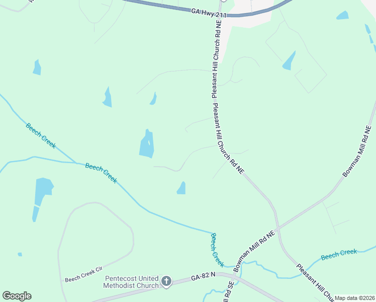 map of restaurants, bars, coffee shops, grocery stores, and more near 233 Segars Road in Winder