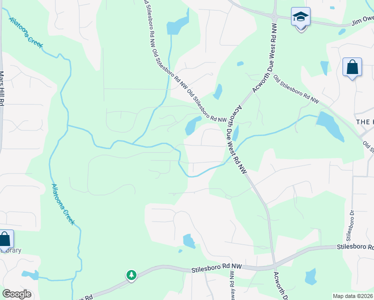 map of restaurants, bars, coffee shops, grocery stores, and more near 4435 Sterling Pointe Drive in Kennesaw
