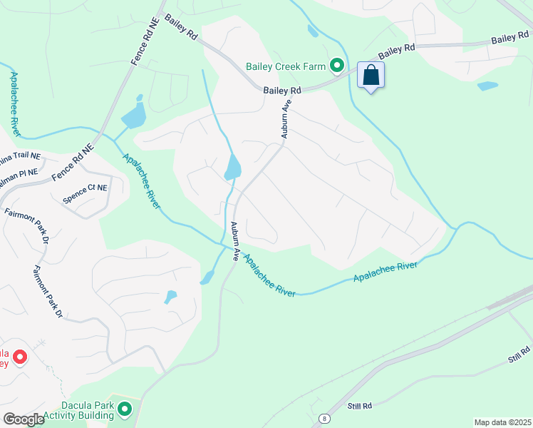 map of restaurants, bars, coffee shops, grocery stores, and more near 515 Roland Manor Drive in Dacula