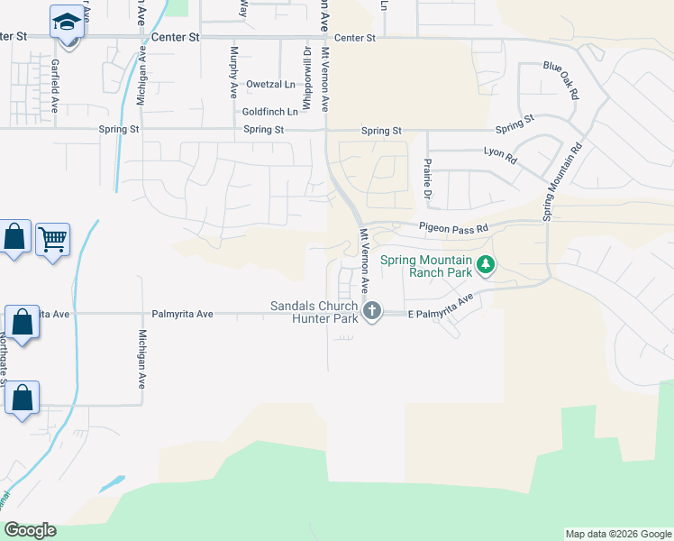 map of restaurants, bars, coffee shops, grocery stores, and more near 7897 Griffith Peak Street in Riverside