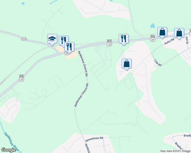 map of restaurants, bars, coffee shops, grocery stores, and more near 263 Auburn Valley Way in Auburn