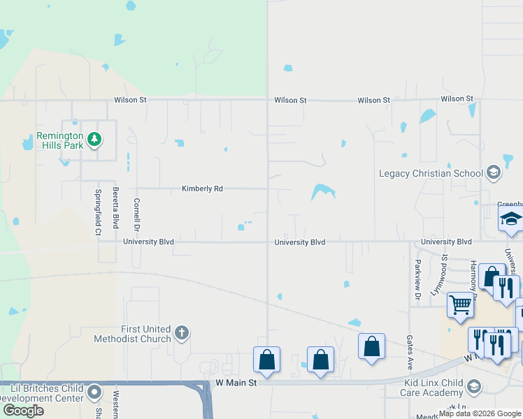 map of restaurants, bars, coffee shops, grocery stores, and more near 1005 North 49th Avenue in Durant