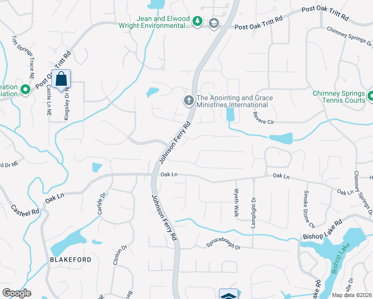 map of restaurants, bars, coffee shops, grocery stores, and more near 2380 Chelsea Landing Way in Marietta