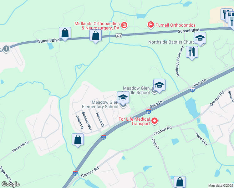 map of restaurants, bars, coffee shops, grocery stores, and more near 284 Ashmore Lane in Lexington