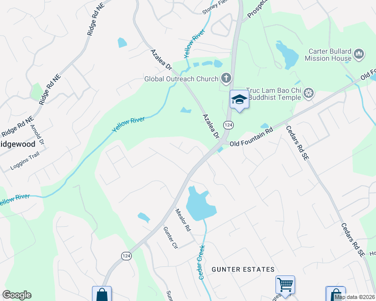 map of restaurants, bars, coffee shops, grocery stores, and more near 1349 Nathan Mauldin Drive Northeast in Lawrenceville