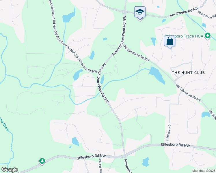 map of restaurants, bars, coffee shops, grocery stores, and more near 2210 Acworth Due West Road Northwest in Kennesaw
