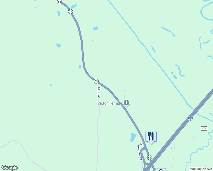 map of restaurants, bars, coffee shops, grocery stores, and more near 2318 Arkansas 53 in Gurdon