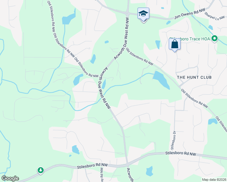 map of restaurants, bars, coffee shops, grocery stores, and more near 2210 Acworth Due West Road Northwest in Kennesaw