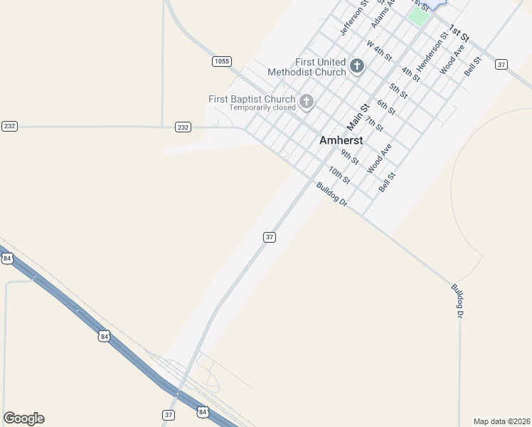 map of restaurants, bars, coffee shops, grocery stores, and more near 114 Main Street in Amherst