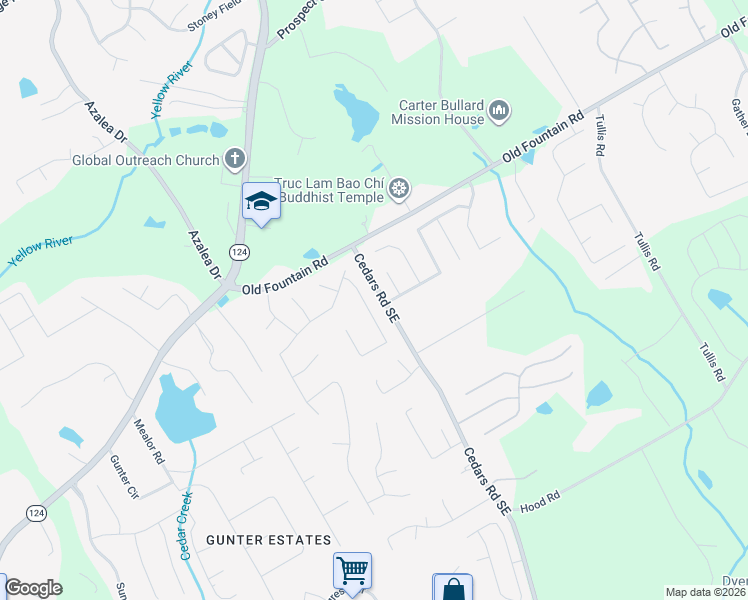 map of restaurants, bars, coffee shops, grocery stores, and more near 1101 Adah Lane in Lawrenceville