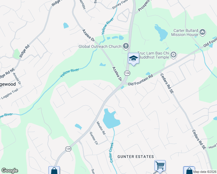 map of restaurants, bars, coffee shops, grocery stores, and more near 1286 Nathan Mauldin Drive Northeast in Lawrenceville