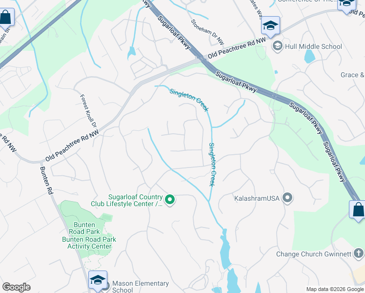 map of restaurants, bars, coffee shops, grocery stores, and more near 2139 Wynnton Point in Duluth