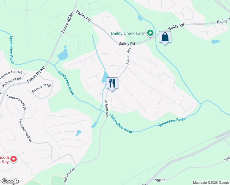 map of restaurants, bars, coffee shops, grocery stores, and more near 565 Roland Manor Drive in Dacula