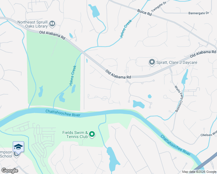 map of restaurants, bars, coffee shops, grocery stores, and more near 8000 Old Alabama Road in Alpharetta