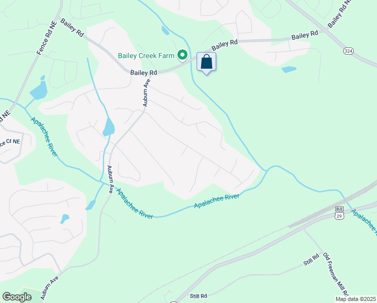 map of restaurants, bars, coffee shops, grocery stores, and more near 623 Planters Mill Point in Dacula