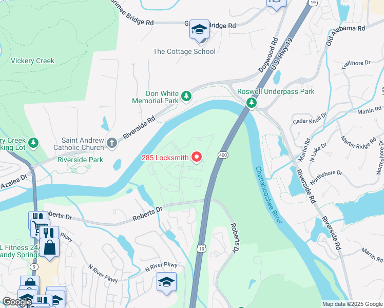 map of restaurants, bars, coffee shops, grocery stores, and more near 1107 Wedgewood Way in Atlanta